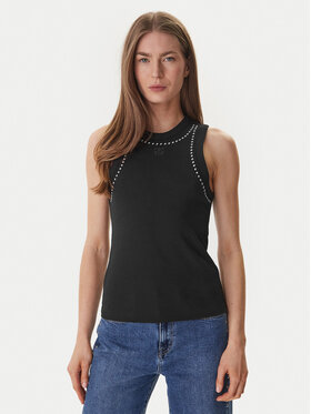 DKNY DKNY Top DJ5T1694 Czarny Slim Fit