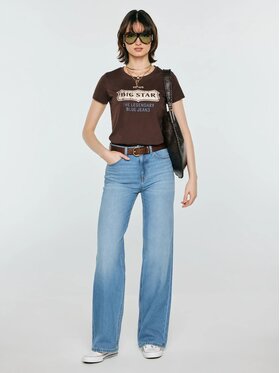BIG STAR BIG STAR T-Shirt RISSMELNA_804_150 Brązowy Basic Fit
