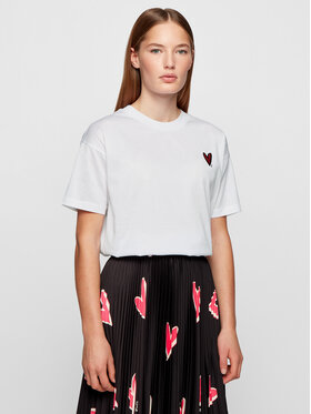 Boss Boss Тишърт Elenas 50444750 Бял Regular Fit