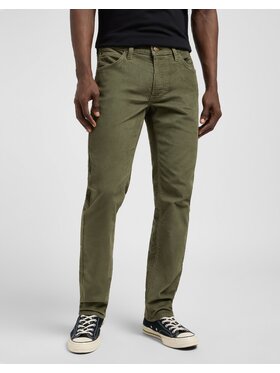 Lee Lee Spodnie materiałowe DAREN ZIP FLY Zielony Straight Fit
