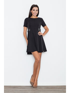 FIGL FIGL Sukienka M444 Czarny Regular Fit