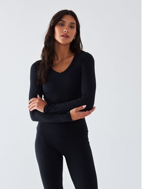 BeShaped BeShaped Longsleeve Morning Dew Czarny Shaping Fit
