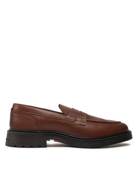Tommy Hilfiger Tommy Hilfiger Slipper Comfort Lwt Lth Loafer FM0FM05089 Braun