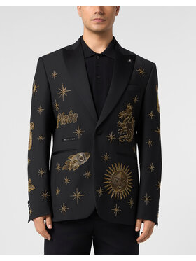 PHILIPP PLEIN PHILIPP PLEIN Marynarka 31275 Czarny Regular Fit