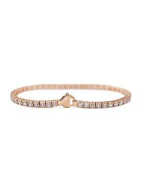 Leis Leis Bracciale Tennis Placcatura in oro rosa