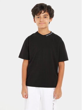 Calvin Klein Jeans Calvin Klein Jeans Tričko Intrasia IB0IB02032 Čierna Relaxed Fit
