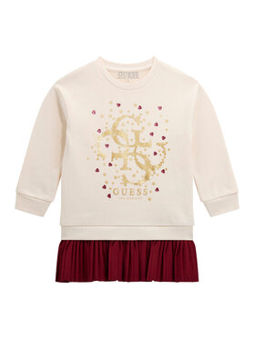 Guess Guess Φόρεμα υφασμάτινο K5BK07 KAD74 Εκρού Regular Fit