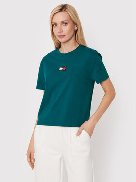Tommy Jeans Tommy Jeans T-Shirt Center Badge DW0DW10404 Niebieski Regular Fit