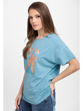 Volcano Volcano T-Shirt T-PLANTS Niebieski Regular Fit