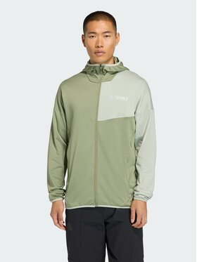 adidas adidas Bluza techniczna Terrex Xperior Climawarm Light Fleece Zielony Slim Fit
