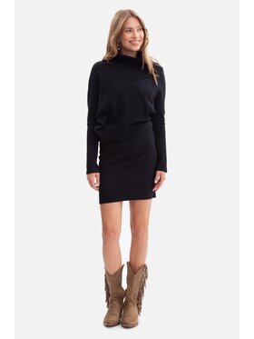 BeWear BeWear Sukienka dzianinowa b309 Czarny Baggy Fit