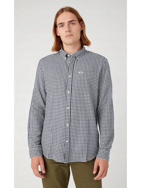 Wrangler Wrangler Koszula LS 1 PKT BUTTON DOWN Szary Regular Fit