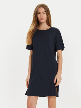 Tommy Hilfiger Tommy Hilfiger Rochie de zi UW0UW05569 Bleumarin Relaxed Fit