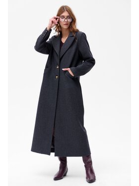 blue shadow blue shadow Płaszcz Atena Szary Regular Fit