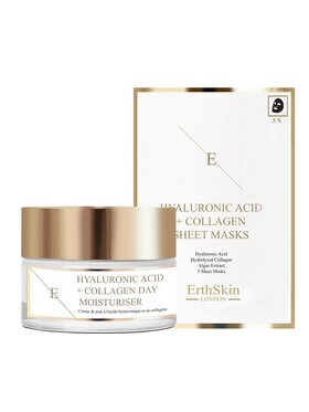 Erthskin London Erthskin London Krem na dzień z kwasem hialuronowym i kolagenem + Maska z kwasem hialuronowym i kolagenem Krem na dzień