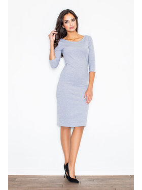 FIGL FIGL Sukienka M301 Szary Regular Fit