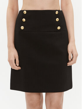 Luisa Spagnoli Luisa Spagnoli Mini sukně Matrici 540387 Černá Regular Fit