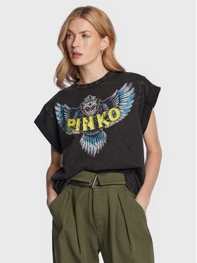 Pinko Pinko T-Shirt Difensore 100738 A0OP Szary Regular Fit