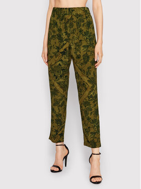 Sisley Sisley Spodnie materiałowe 4PYXLF016 Zielony Regular Fit