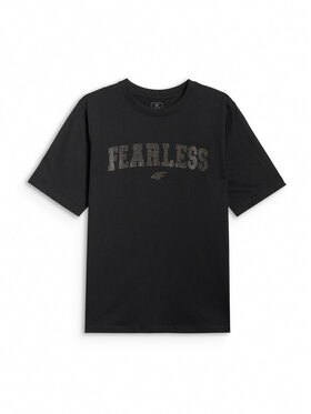 4F 4F T-Shirt SHINE ACADEMY Czarny Regular Fit