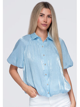 Ombre Ombre Koszula OW-SH-E0068 Niebieski Loose Fit