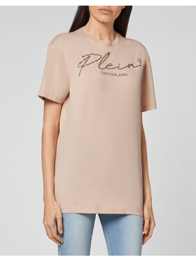PHILIPP PLEIN PHILIPP PLEIN T-Shirt 4981 Beżowy Regular Fit