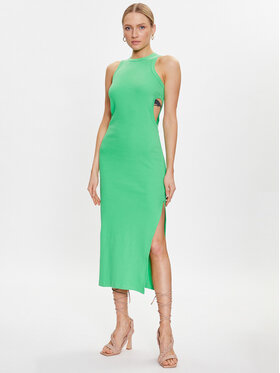 MSGM MSGM Ljetna haljina 3441MDA61 237120 Zelena Slim Fit
