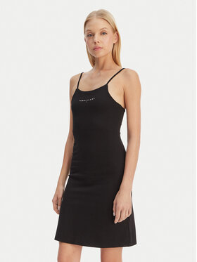 Tommy Jeans Tommy Jeans Igapäevane kleit Linear DW0DW22338 Must Slim Fit