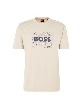 BOSS BOSS T-Shirt Logo Space 50539186 Béžová Regular Fit
