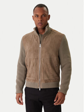 BOSS BOSS Geacă de piele H-Maparo 50547673 Bej Regular Fit