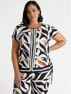 Fiorella Rubino Fiorella Rubino Bluzka 2808T002322N0S1 Czarny Regular Fit