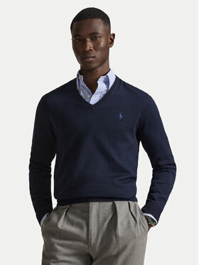 Polo Ralph Lauren Polo Ralph Lauren Sweter Ls Sf Vn Pp 710670789004 Granatowy Slim Fit