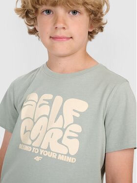 4F 4F T-shirt 4FJRAW25TTSHM3205-44S Verde Regular Fit