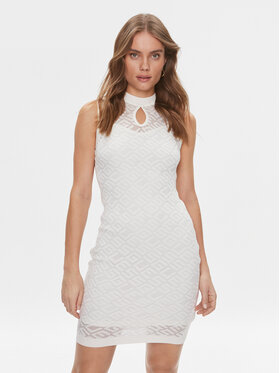 Guess Guess Трикотажна сукня Chelsea W4RK44 Z3C90 Бежевий Slim Fit