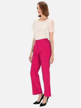 Potis & Verso Potis & Verso Spodnie damskie Gustawa Różowy Slim Fit