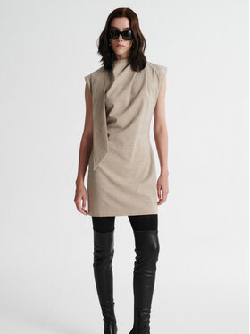 MARI PRETI MARI PRETI Abito da cocktail VELORA Beige Slim Fit