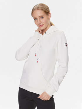 Rossignol Rossignol Džemperis ar kapuci Logo RLMWS13 Balts Regular Fit