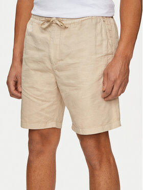 Pepe Jeans Pepe Jeans Pantalon scurți din material Relaxed Linen Smart Shorts PM801093 Bej Regular Fit