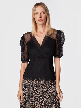 Morgan Morgan Bluzka 222-DRINK Czarny Slim Fit