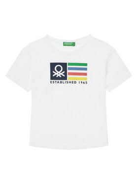 United Colors Of Benetton United Colors Of Benetton T-Shirt 3I1XG10HT Biały Regular Fit