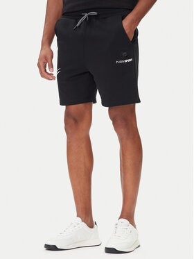 Plein Sport Plein Sport Pantaloni scurți sport SAEC MJT2473 STE001N Negru Regular Fit