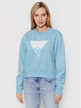 Guess Guess Світшот Icon W2YQ01 KB681 Голубий Regular Fit