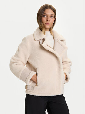 Rinascimento Rinascimento Kožuh CFC0122207003 Écru Regular Fit