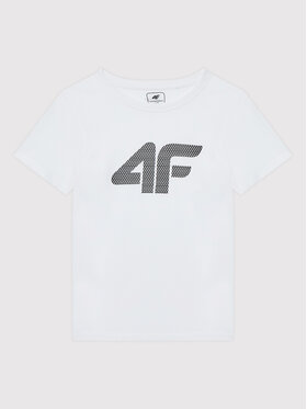 4F 4F T-Shirt HJL22-JTSM002 Biały Regular Fit
