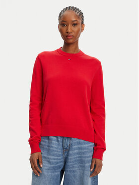 Tommy Jeans Tommy Jeans Sweter Essential DW0DW20159 Czerwony Regular Fit