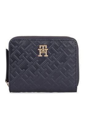 Tommy Hilfiger Tommy Hilfiger Portofel Mic de Damă Th Refined Med Za Mono AW0AW15755 Bleumarin
