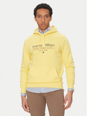 Tommy Hilfiger Tommy Hilfiger Bluza Center Stack MW0MW38672 Żółty Regular Fit