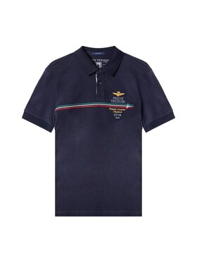 Aeronautica Militare Aeronautica Militare Polo Polo Niebieski Regular Fit