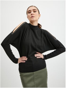 Orsay Orsay Sweter 540145-660000__L Czarny Regular Fit