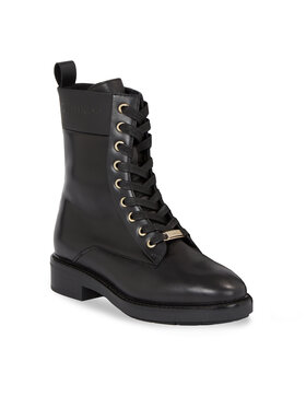 Calvin Klein Calvin Klein Pohodni čevlji Rubber Sole Combat Boot Lg Wl HW0HW01715 Črna
